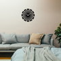 Wallity Enzoclock - S003 Reloj de Pared Decorativo de Metal Negro